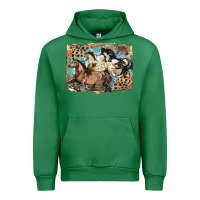 Emerald 3 western horses running free Urban Hoodie - LillyAllenDesigns