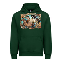 Forest Green 3 western horses running free Urban Hoodie - LillyAllenDesigns