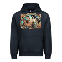Navy 3 western horses running free Urban Hoodie - LillyAllenDesigns