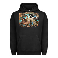 Pigment Black 3 western horses running free Urban Hoodie - LillyAllenDesigns