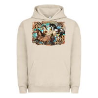 Pigment French Oak 3 western horses running free Urban Hoodie - LillyAllenDesigns