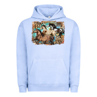 Pigment Grape Ice 3 western horses running free Urban Hoodie - LillyAllenDesigns