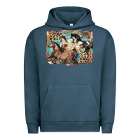 Pigment Midnight Navy 3 western horses running free Urban Hoodie - LillyAllenDesigns