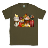 Army Green coffee cups rooster Classic Tee - texasbilliewilder