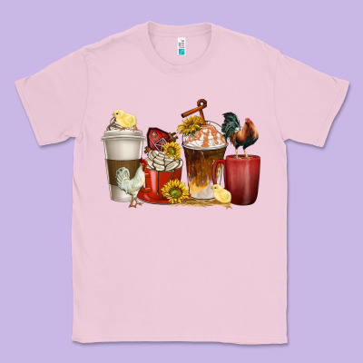 Classic Tee coffee cups rooster