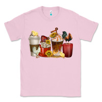 Bubblegum Pink coffee cups rooster Classic Tee - texasbilliewilder
