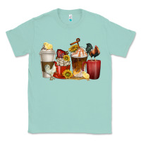Seafoam coffee cups rooster Classic Tee - texasbilliewilder