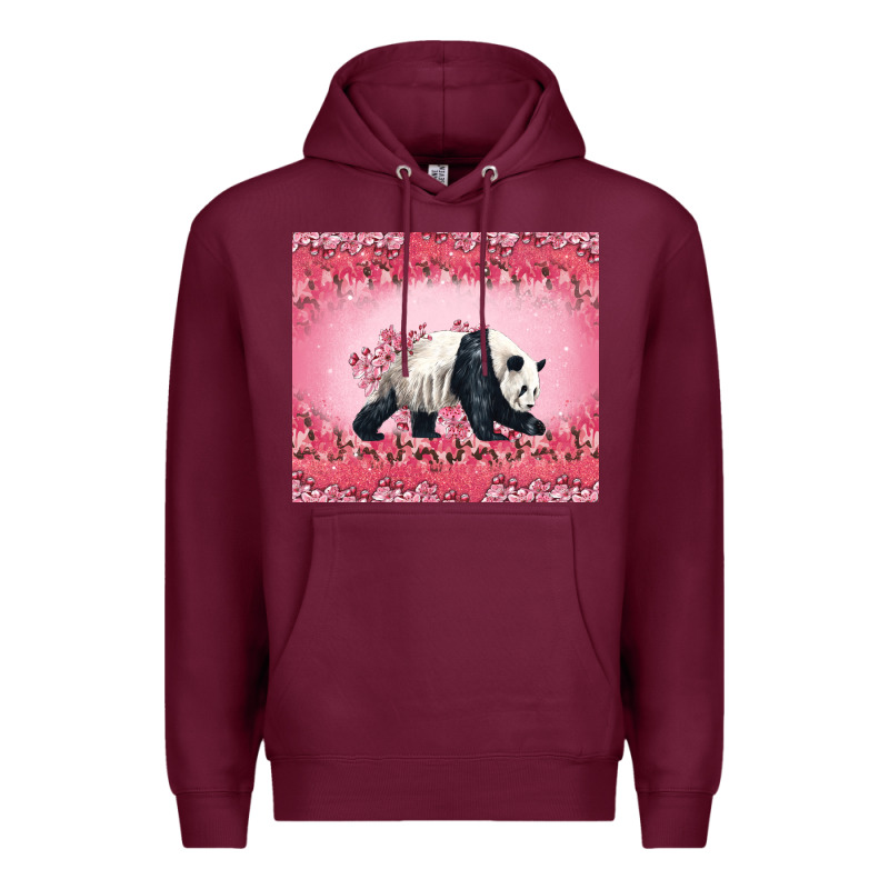 Panda With Sakura Blooms Premium Hoodie by LillyAllenDesigns | Teevron