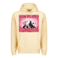 Pina Colada Panda With Sakura Blooms Premium Hoodie - LillyAllenDesigns