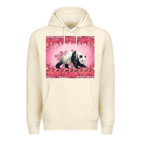 Sandshell Panda With Sakura Blooms Premium Hoodie - LillyAllenDesigns