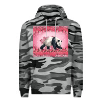 Slate Camo Panda With Sakura Blooms Premium Hoodie - LillyAllenDesigns
