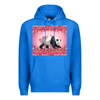 True Royal Panda With Sakura Blooms Premium Hoodie - LillyAllenDesigns