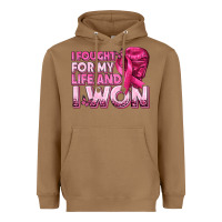 Toasted Coconut I Fought For My Life and I Won Breast Cancer Heavyweight Hoodie - texasbilliewilder