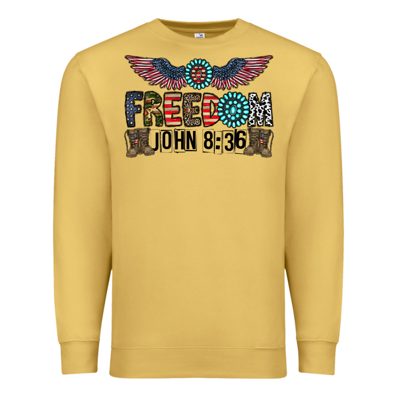 Freedom John Premium Sweatshirt by CowhideDigitalArt | Teevron