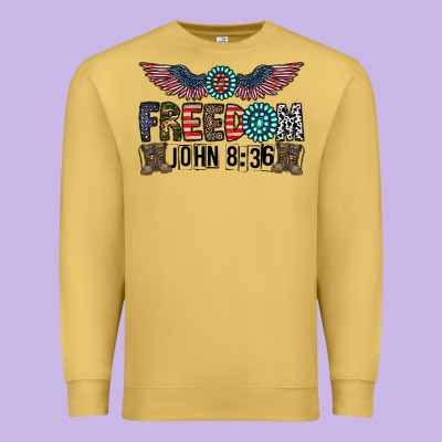 Freedom John Premium Sweatshirt Designed By Cowhidedigitalart
