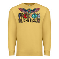 Antique Gold freedom john Premium Sweatshirt - CowhideDigitalArt
