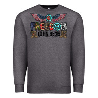 Charcoal Heather freedom john Premium Sweatshirt - CowhideDigitalArt