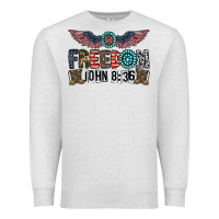 Oatmeal Heather freedom john Premium Sweatshirt - CowhideDigitalArt