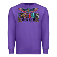 Purple freedom john Premium Sweatshirt - CowhideDigitalArt