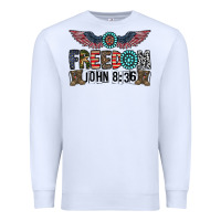 White freedom john Premium Sweatshirt - CowhideDigitalArt
