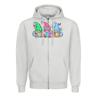 Dove Grey easter gnomes Zipper Hoodie - Zillion Design Studio