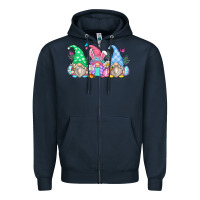 Navy easter gnomes Zipper Hoodie - Zillion Design Studio
