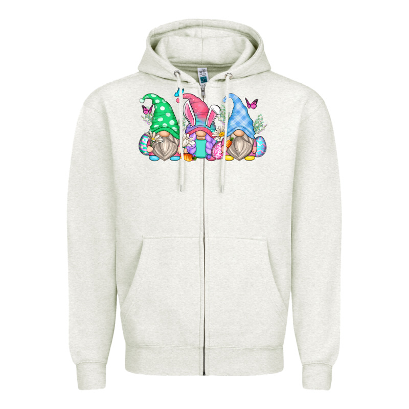 Easter Gnomes Zipper Hoodie by Zillion Design Studio | Teevron