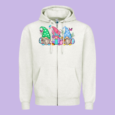 Easter Gnomes Zipper Hoodie Designed By Zillion Design Studio