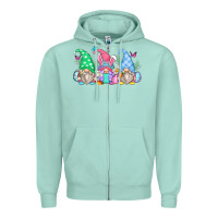 Seafoam easter gnomes Zipper Hoodie - Zillion Design Studio