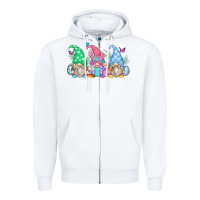 White easter gnomes Zipper Hoodie - Zillion Design Studio