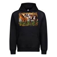 Black 2 horses at the ranch Urban Hoodie - LillyAllenDesigns