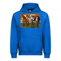Cobalt 2 horses at the ranch Urban Hoodie - LillyAllenDesigns