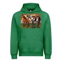 Emerald 2 horses at the ranch Urban Hoodie - LillyAllenDesigns