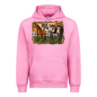 Fuchsia Pink 2 horses at the ranch Urban Hoodie - LillyAllenDesigns