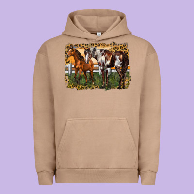 2 Horses At The Ranch Urban Hoodie Designed By Lillyallendesigns