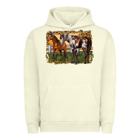 Pigment Pistachio 2 horses at the ranch Urban Hoodie - LillyAllenDesigns