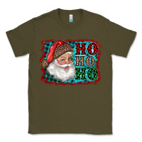 Army Green Santa Ho Ho Ho Classic Tee - RanaPortraitStore