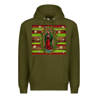 Army Green our lady of Guadalupe Christmas Premium Hoodie - Jasminsmagicworld