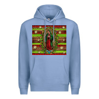 Colony Blue our lady of Guadalupe Christmas Premium Hoodie - Jasminsmagicworld
