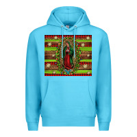 Ocean Blue our lady of Guadalupe Christmas Premium Hoodie - Jasminsmagicworld