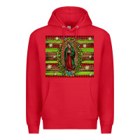 Red our lady of Guadalupe Christmas Premium Hoodie - Jasminsmagicworld