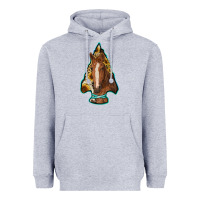 Heather Grey arrowhead horse Heavyweight Hoodie - RanaPortraitStore