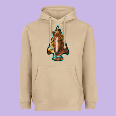 Arrowhead Horse Heavyweight Hoodie Designed By Ranaportraitstore