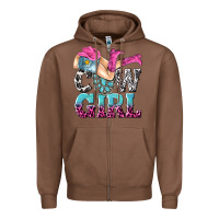 Chestnut cow girl Zipper Hoodie - texasbilliewilder