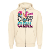 Sandshell cow girl Zipper Hoodie - texasbilliewilder