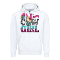 White cow girl Zipper Hoodie - texasbilliewilder