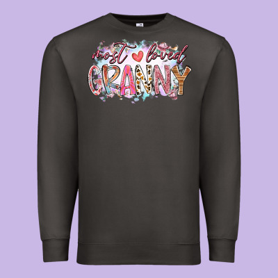 Most Loved Granny Premium Sweatshirt Designed By Racoondesign
