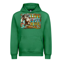 Emerald live love ride horse Urban Hoodie - LillyAllenDesigns