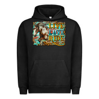 Pigment Black live love ride horse Urban Hoodie - LillyAllenDesigns