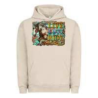 Pigment French Oak live love ride horse Urban Hoodie - LillyAllenDesigns